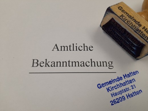 Amtliche Bekanntmachung