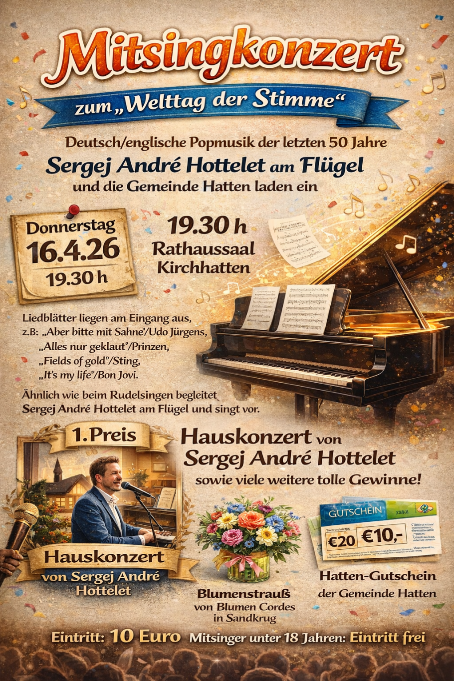 Mitsingkonzert zum Welttag der Stimme