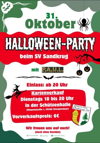 Halloween Schützenverein Sandkrug 2026