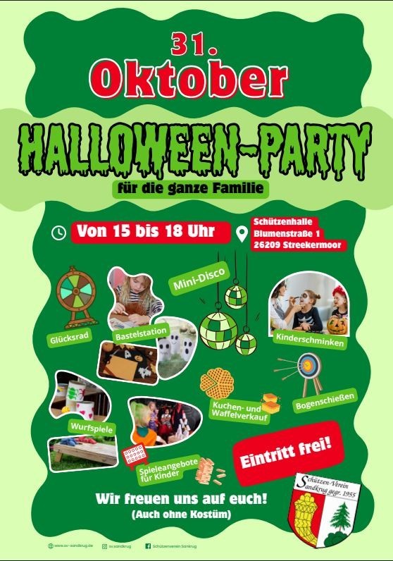 Halloween Kinder Schützenverein Sandkrug 2026