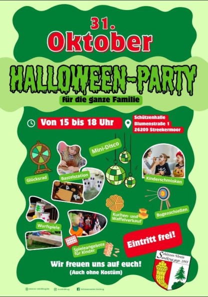 Halloween Kinder Schützenverein Sandkrug 2026