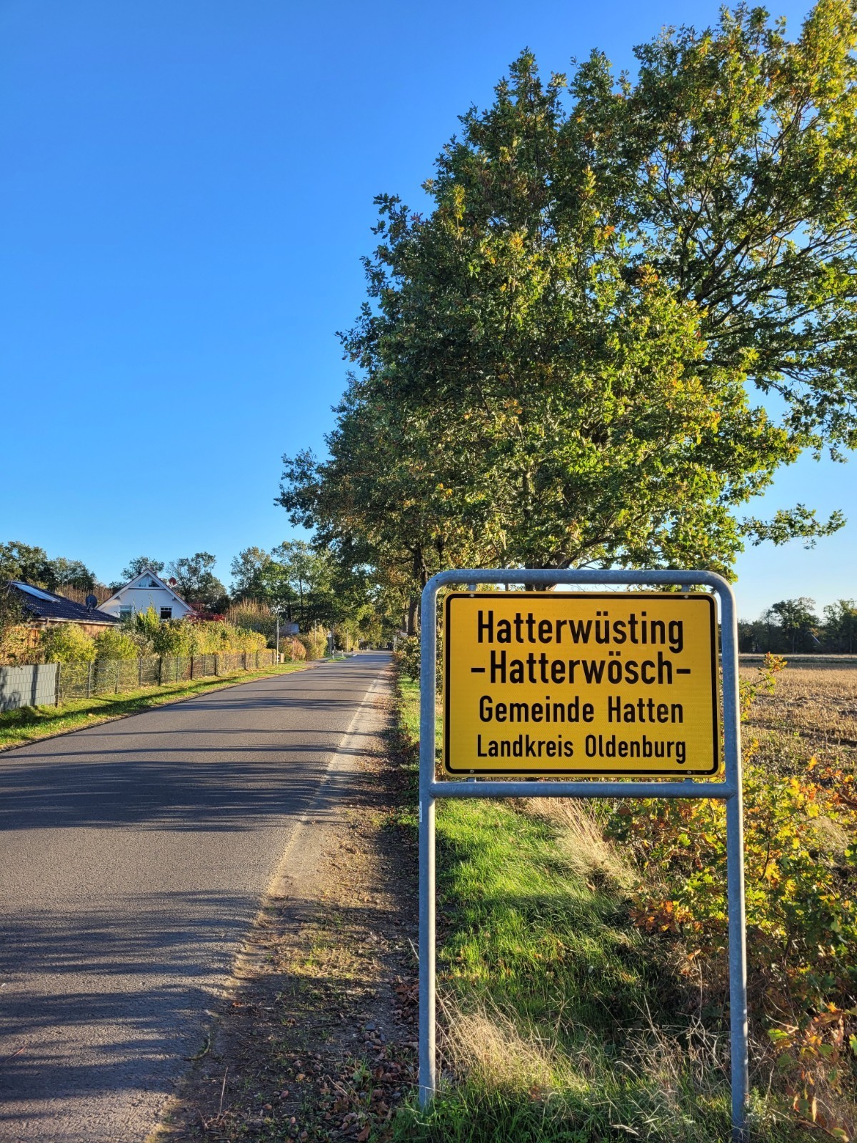 Ortseingang Hatterwüsting