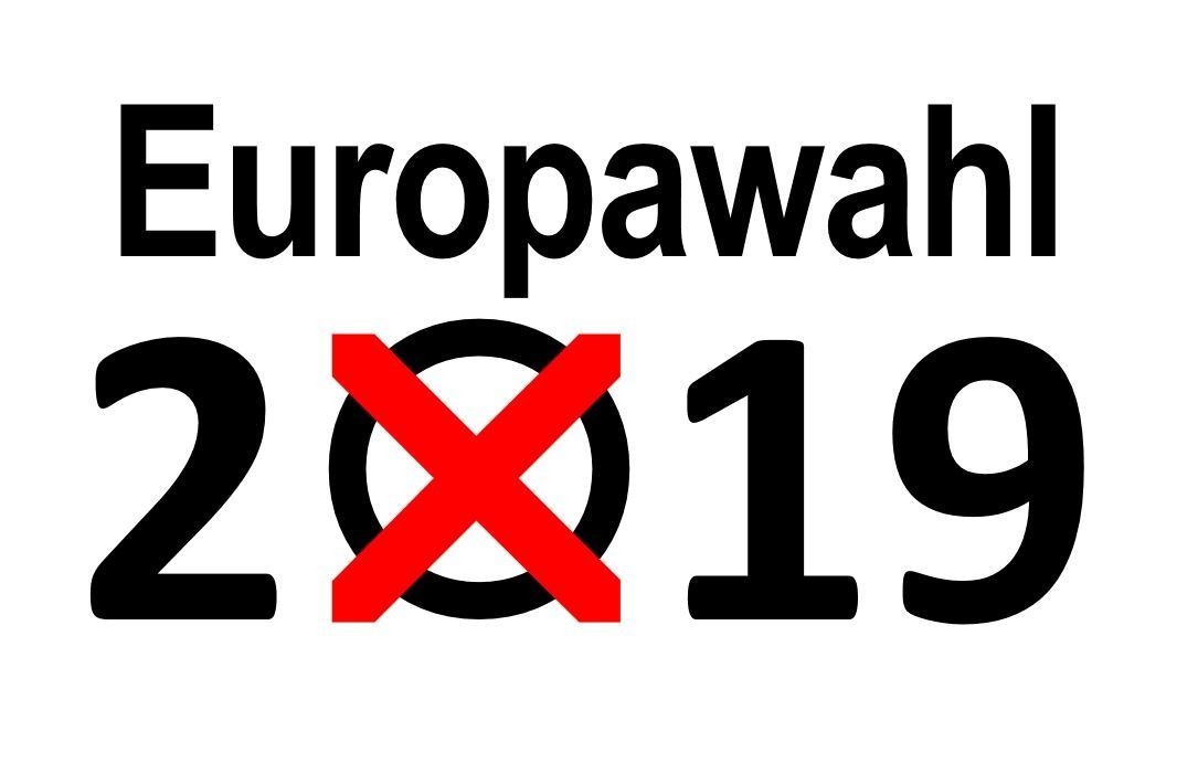 Plakat Europawahl mit Kreuz