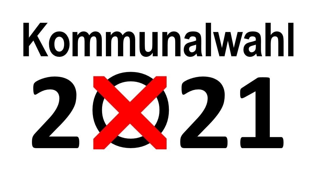 Plakat Kommunalwahl mit Kreuz