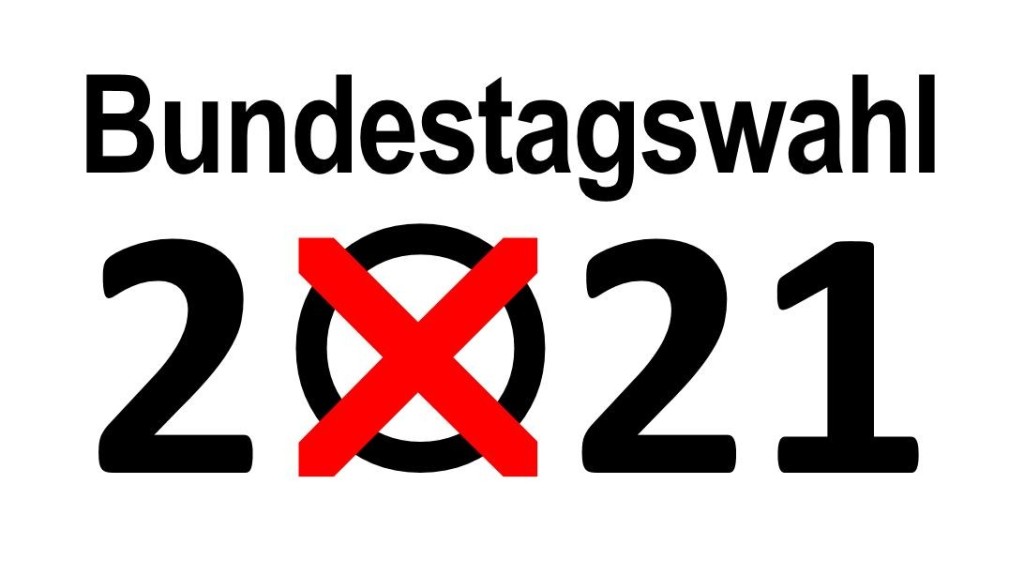 Plakat Bundestagswahl 2021 mit Kreuz