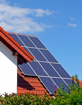 Solaranlagen auf einem Hausdach